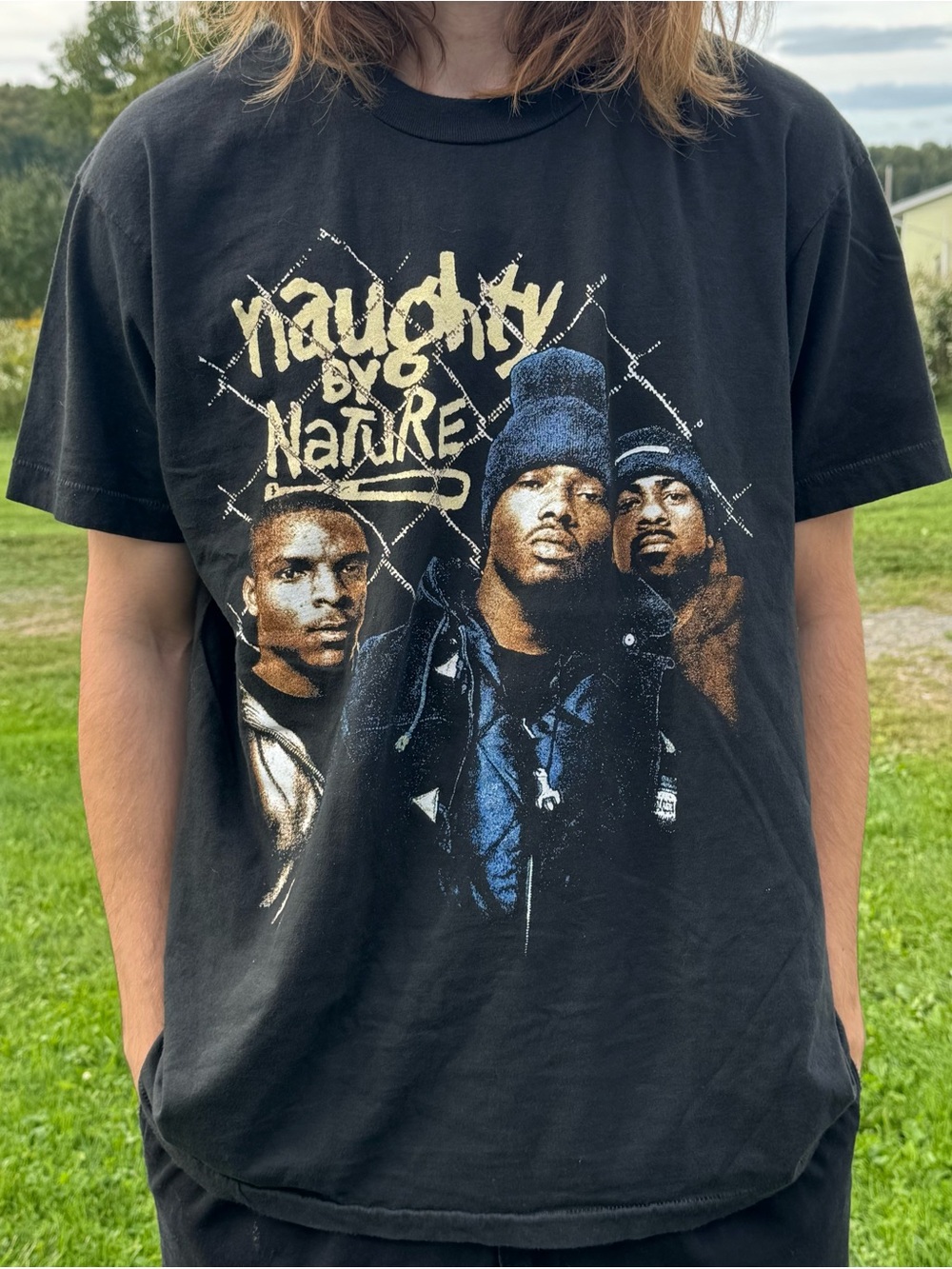 Vintage 90s Naughty By Nature Chainlink Tee Screen Stars Best L